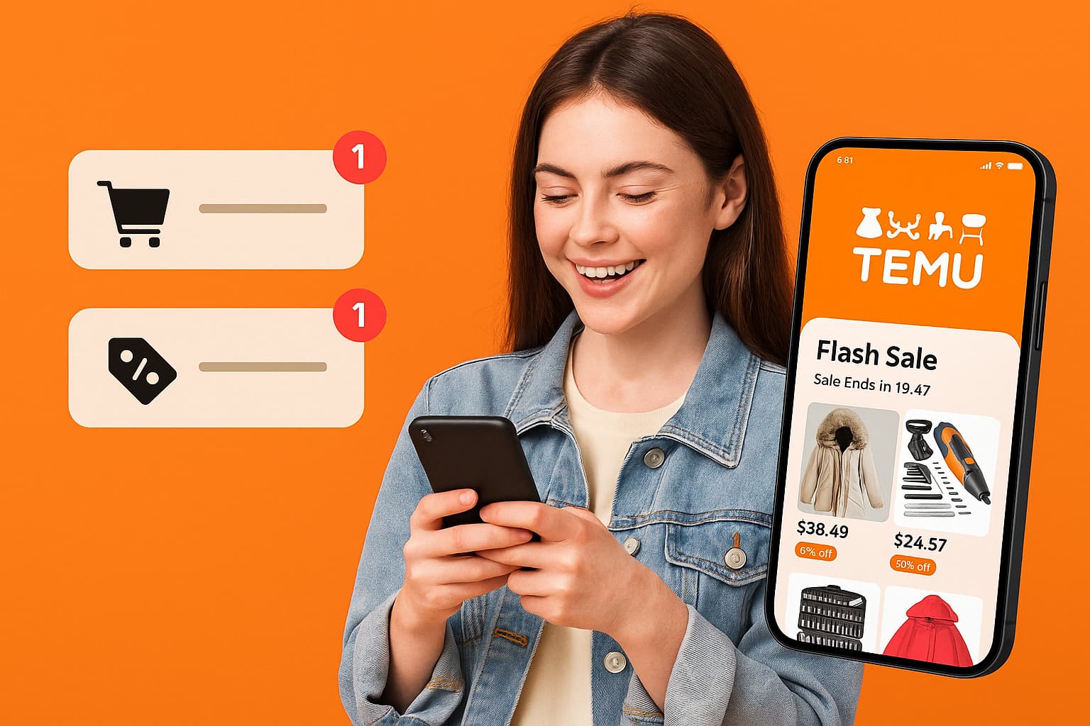 Restez informé grâce aux notifications de commande et offres Temu