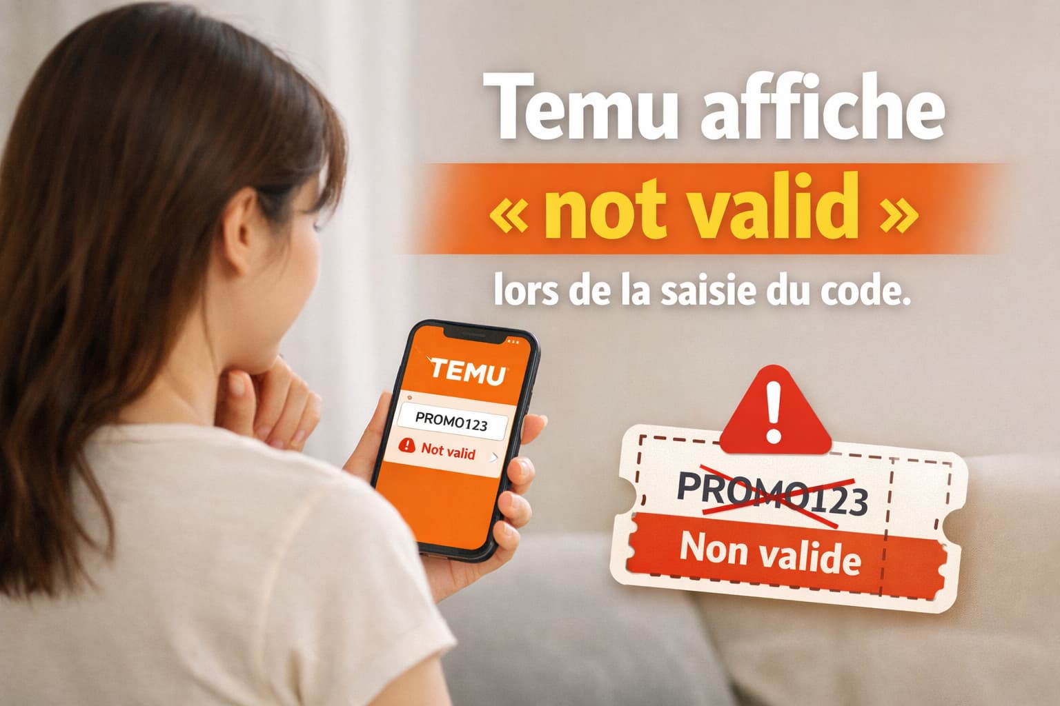 Temu affiche « not valid » lors de la saisie du code : comprendre et résoudre le problème